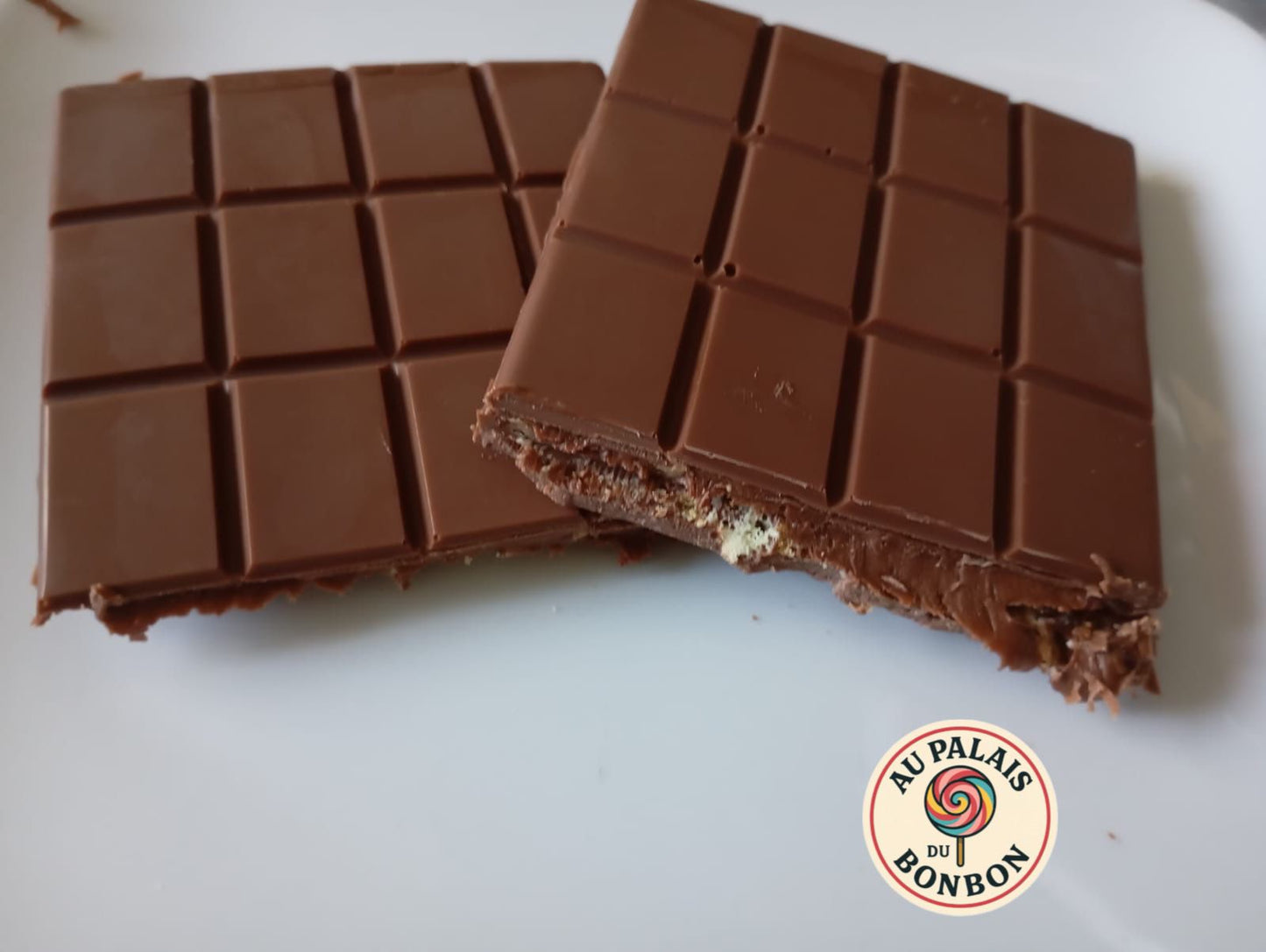 Tablette chocolat lait façon rocher