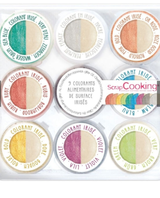 Mini colorants alimentaires de surface irisés