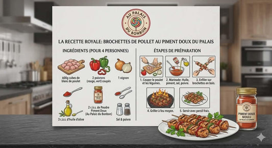 Brochettes de poulet piment doux