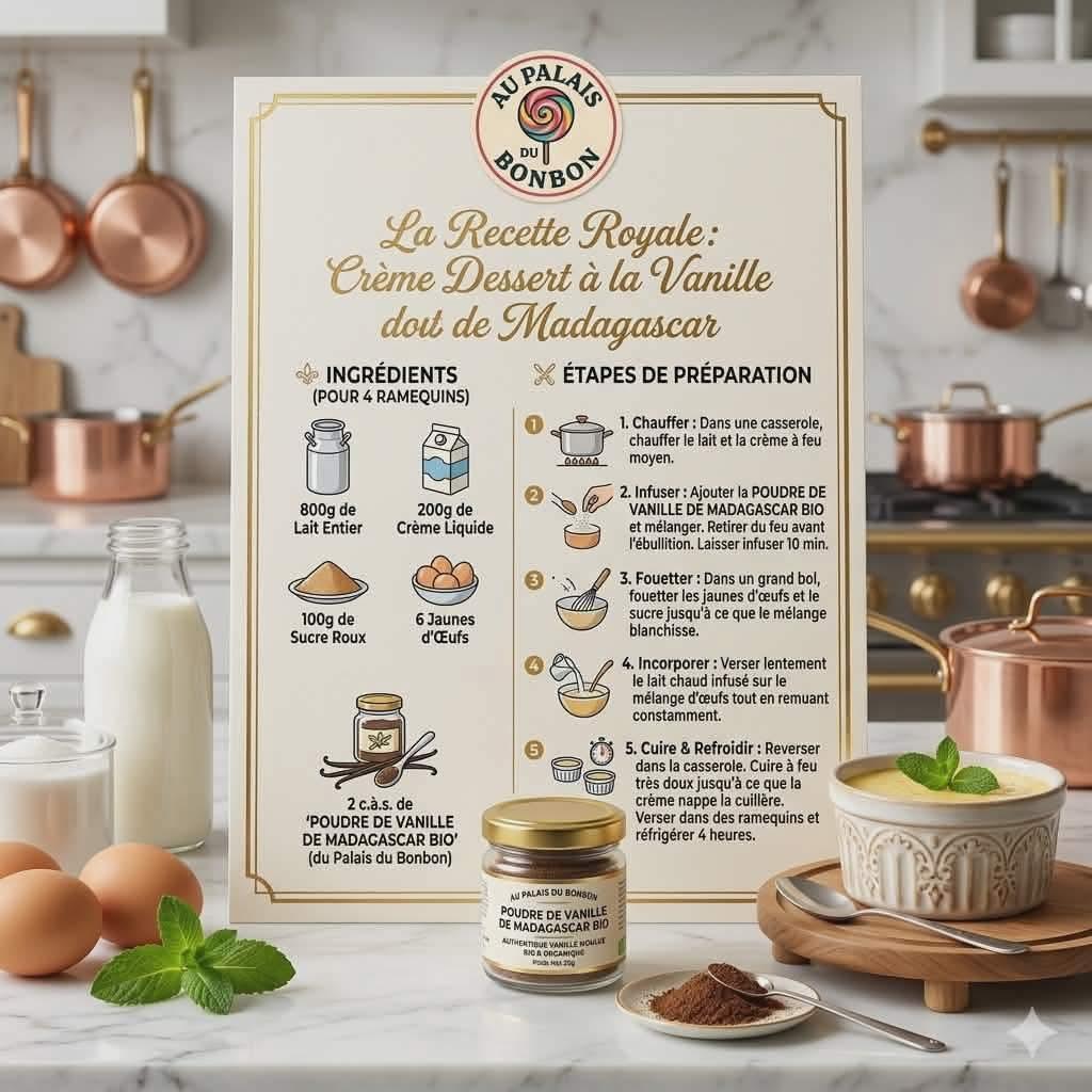 Crème dessert à la vanille de Madagascar