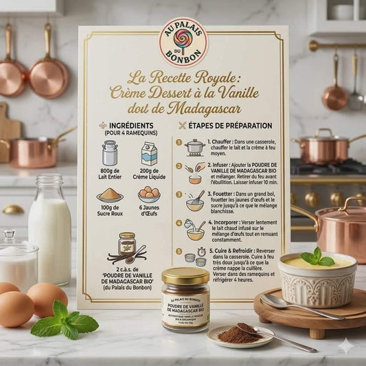 Crème dessert à la vanille de Madagascar