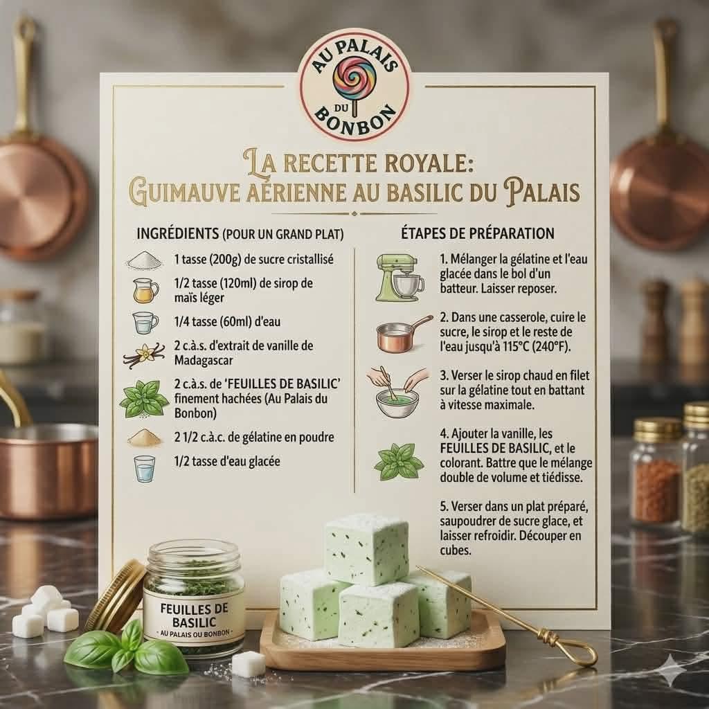 Guimauve au basilic