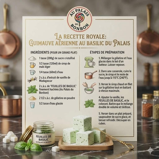 Guimauve au basilic