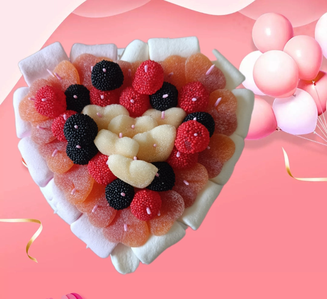 Gâteaux de bonbons en forme de cœur 15cm 414 GRAMMES