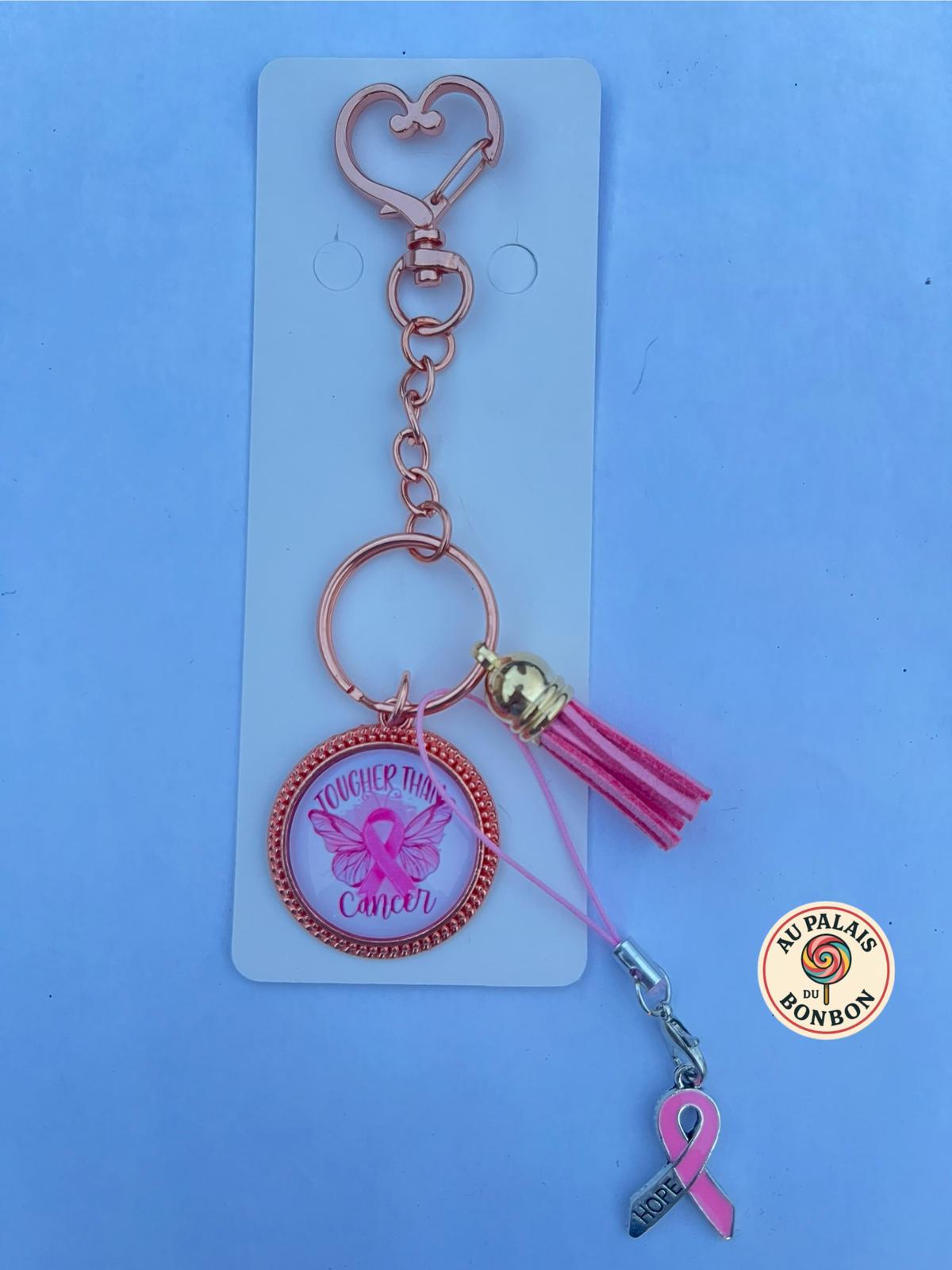 Porte clé Or Rose, Collection octobre rose