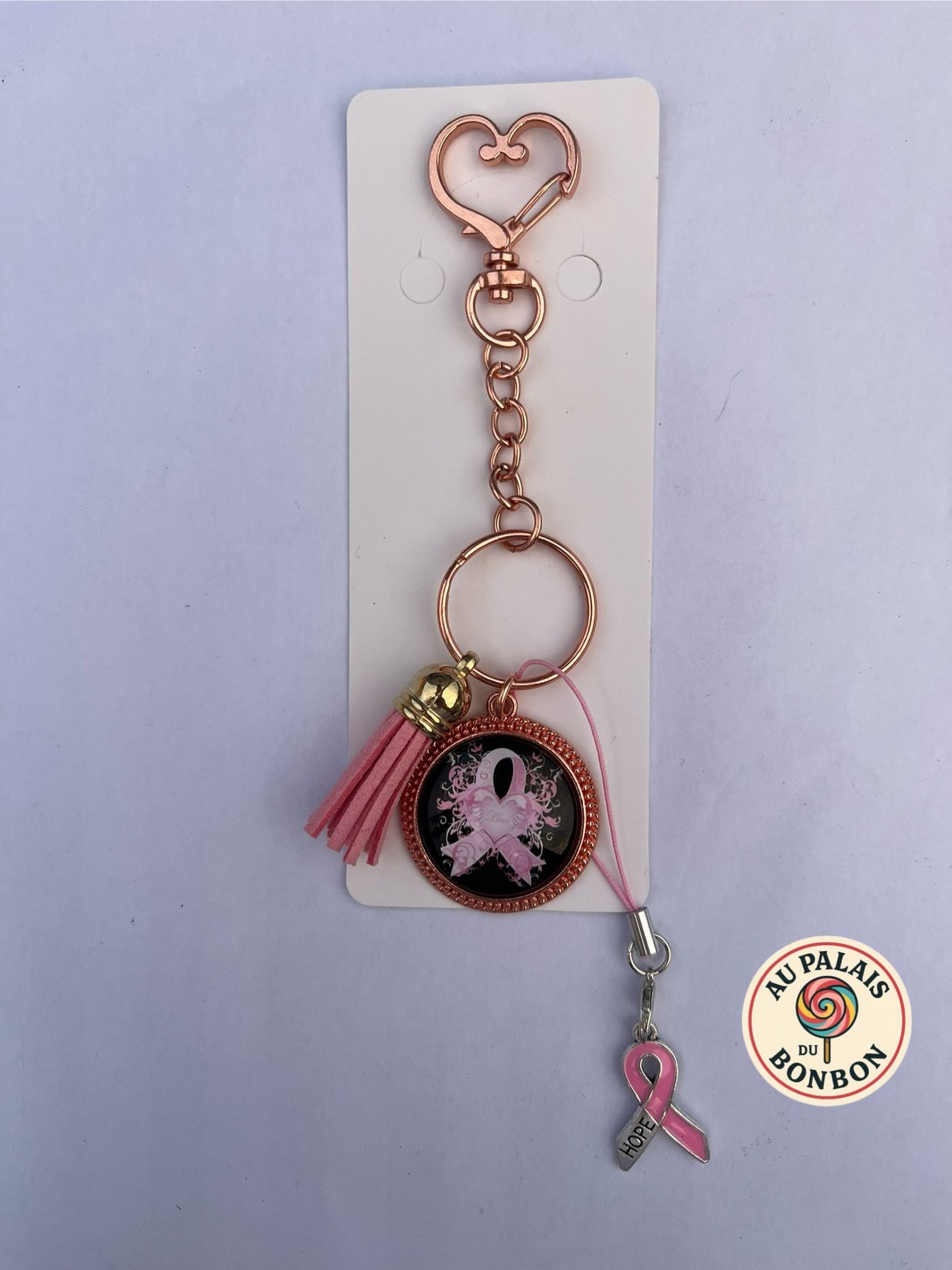 Porte clé Or Rose, Collection octobre rose