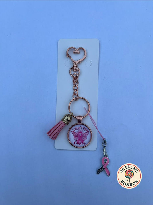 Porte clé Or Rose, Collection octobre rose