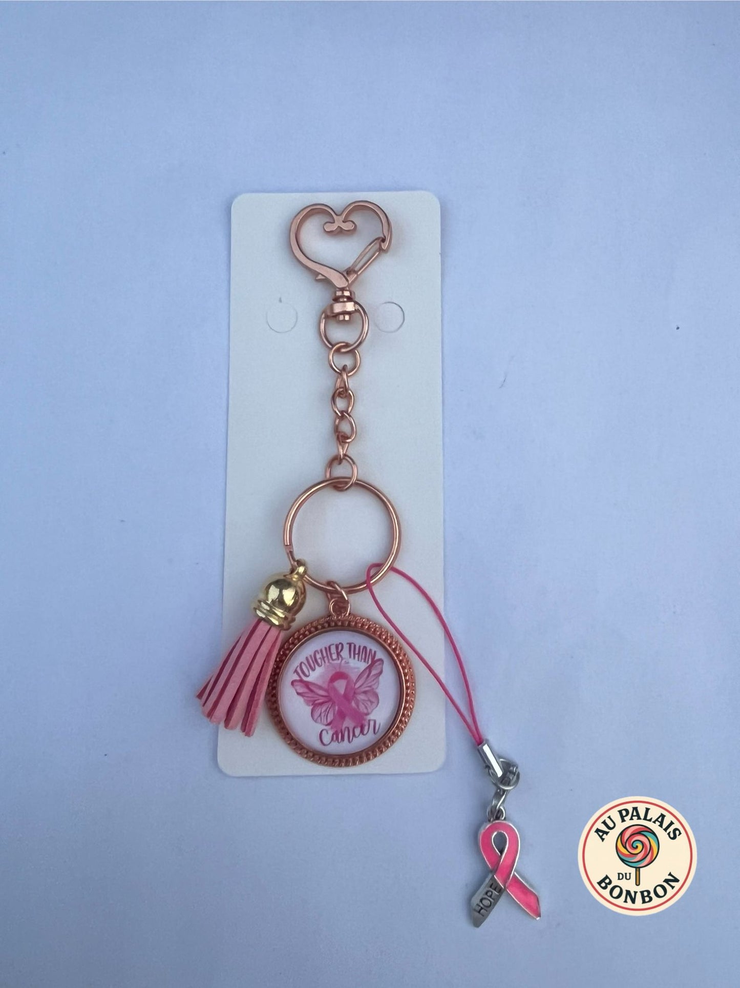 Porte clé Or Rose, Collection octobre rose