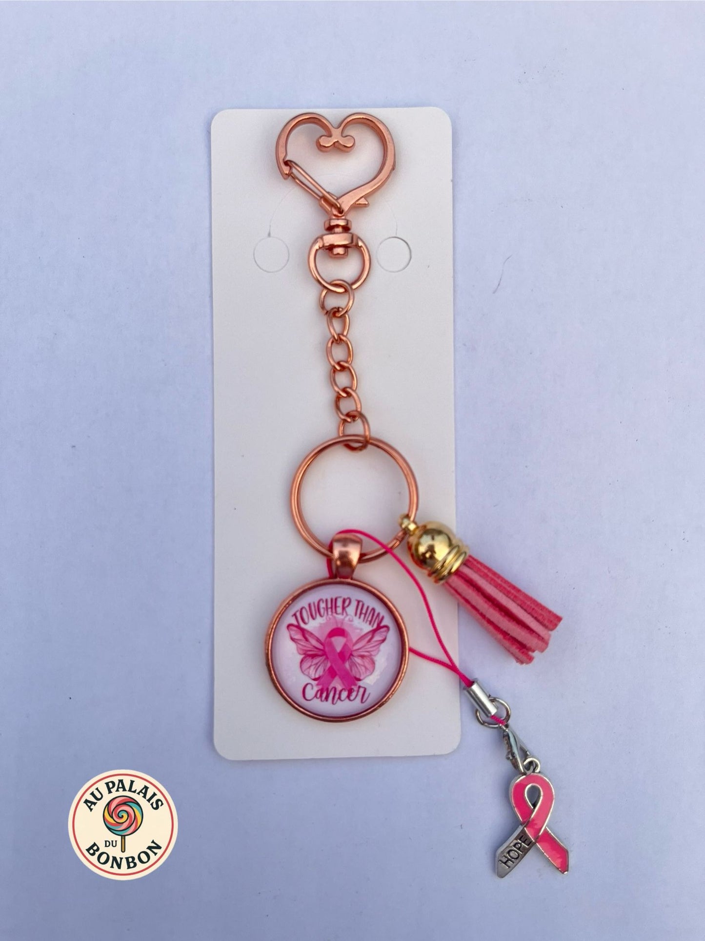 Porte clé Or Rose, Collection octobre rose