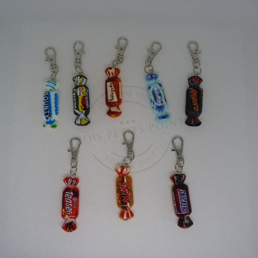 Porte clés / bijoux de sac bonbons célébres
