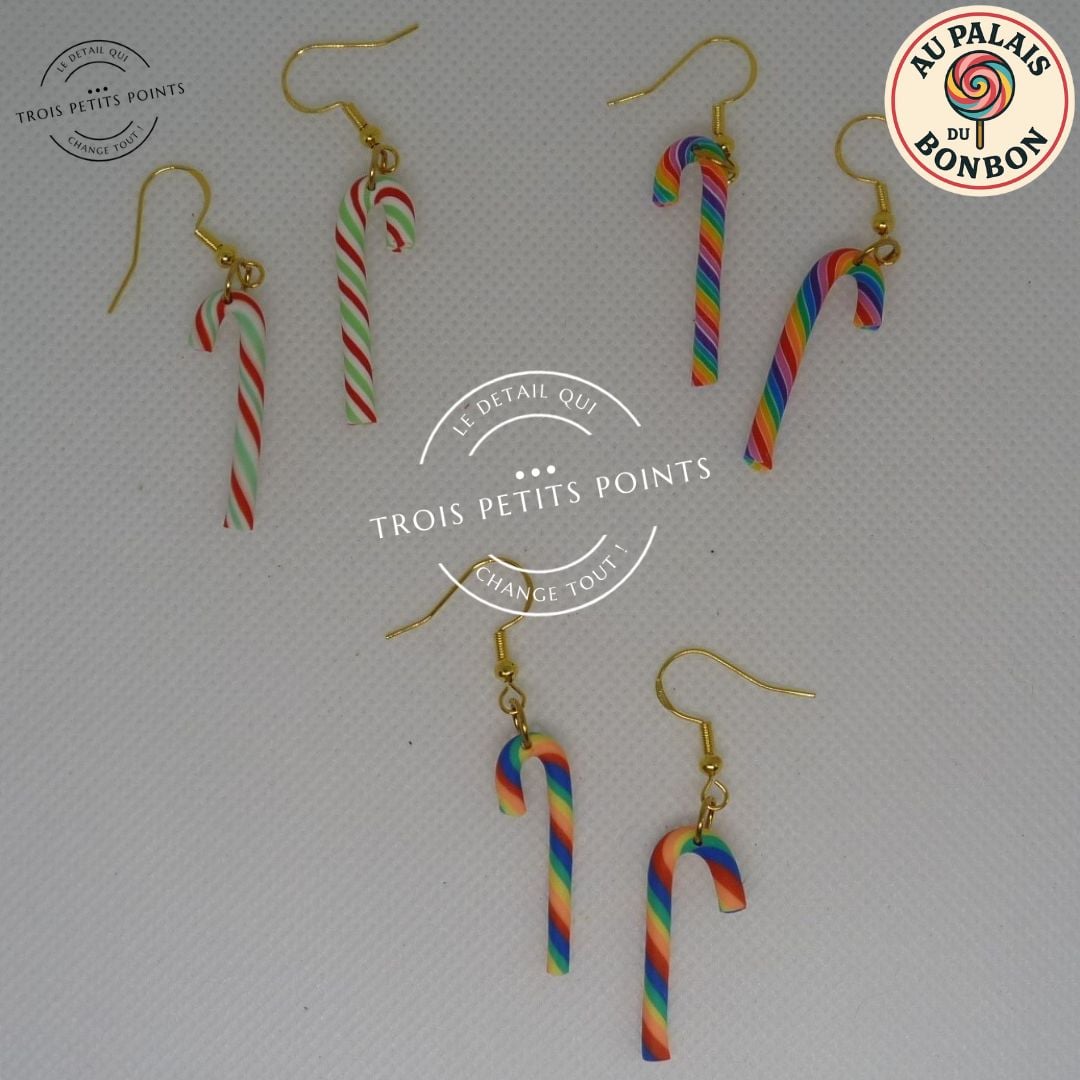 Boucles d'oreilles canne à sucre
