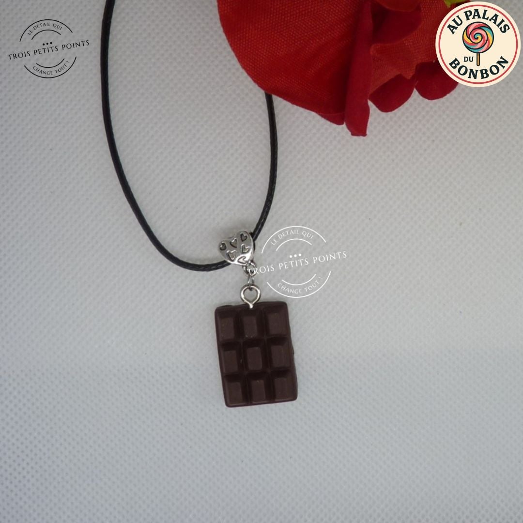 Collier tablette de chocolat