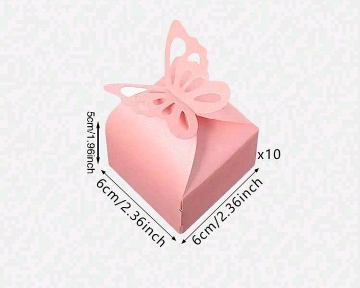 Boite papillon rose